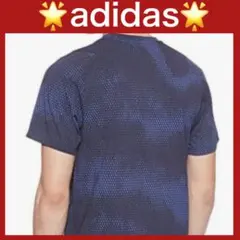 ★超美品★adidas★青色ドットパターンのTシャツ★Mのサムネイル