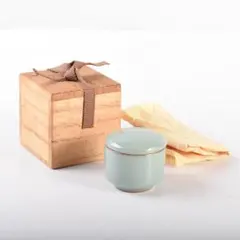 中国　龍泉窯　青磁　茶入　時代箱付　V　7316 中国 龍泉窯 青磁 茶入 時代箱付 V 7316 - メルカリ