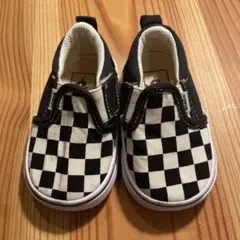 最終SALE●超美品VANS チェッカーボード スリッポン 12cm