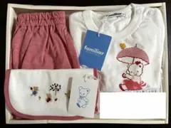 【新品】ファミリア 女の子 80 Tシャツ スカート スタイ セットのサムネイル