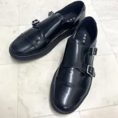 【未使用品】REGAL リーガルブラック ダブルモンクビジネスシューズ24cm