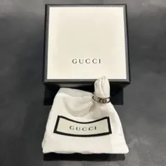 GUCCI シルバーリング 専用袋・箱付き グッチ インターロッキングGG 8号
