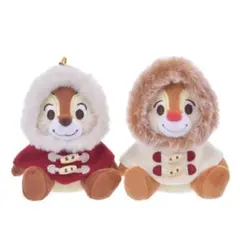 ディズニーストア　チップ　デール ぬいぐるみ キーチェーン クリスマス　新品
