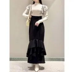 snidel ヘムフリルマーメイドスカート