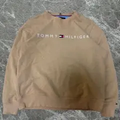人気色 トミーヒルフィガー ロゴ刺繍 裏起毛 スウェット Lサイズ カジュアル