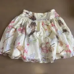 ミルク ミニスカート フレア パフェ柄 黄色のサムネイル