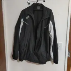 ASICS ブラック/ホワイト ウインドブレーカー