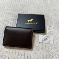 【新品】牛革 名刺入れ カードケース バングラレザー ダークブラウン