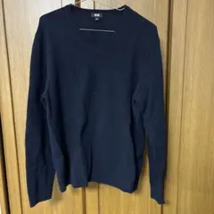 ユニクロ　ニット　ネイビー　XLのサムネイル