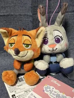 むにゃすや ズートピア ぬいぐるみ マスコット ニック ジュディ
