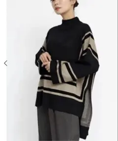 新品　ヤマダヤ　ラディエイト　スクエアニット　ビックシルエット　ゆったり　黒