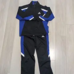 adidas ジャージ 130 黒/青
