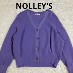 NOLLEY'S パープル Vネックカーディガン