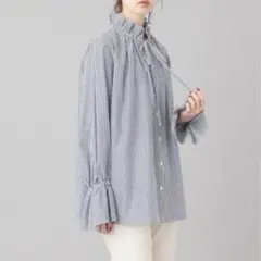 美品 IENA LA BOUCLE ブライトサッカーブラウス ドット フリル - メルカリ