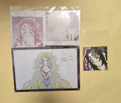 鬼滅の刃 お楽しみくじ ポストカード ステッカー 黒死牟セット