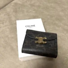 CELINE トリオンフ クラシック マカダム柄 三つ折りミニウォレット