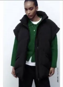 【美品】ZARA ウォーターウィンドプロテクション　ダウンベスト