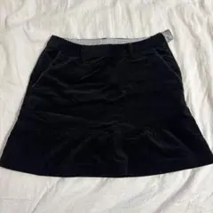 adidas ゴルフ ブラック フリルベロアミニスカート S