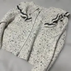 新品タグ付き　ローリーズファーム　フリルZIPカーディガン F 6050円