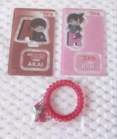 名探偵コナン　DAISO 赤井秀一、毛利蘭、江戸川コナン　アクスタ　ヘアゴム