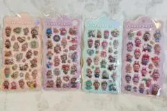 ラブブ ボンボンドロップシール プクプクシール 4枚セット 立体 3D