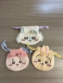 ちいかわ ぬいふわトートミニ 3種セット うさぎ モモンガ 古本屋かに