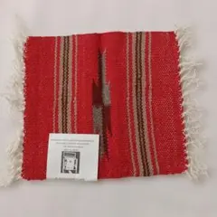 ミニミニラグ　手織りウールラグ　花瓶敷