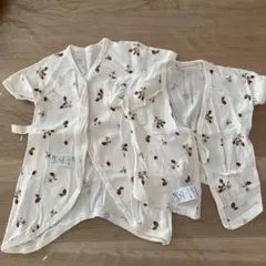 プティマイン　いちご柄　短肌着&コンビ肌着