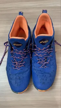 ASICS バスケットボールシューズ ネイビー/オレンジ ASICS バスケットボールシューズ ネイビー/オレンジ - メルカリ