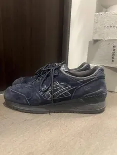 asics GEL スエードスニーカー ネイビー