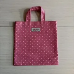Cath Kids ミニトートバッグ　ドット　ピンク　ホワイトのサムネイル