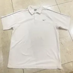 sh1666 Nike ナイキ　ポロシャツ Lサイズ ホワイト　メンズ　ゴルフ