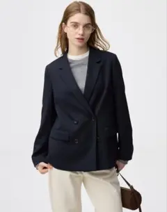 GUダブルブレストジャケット ネイビーSサイズ