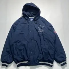 90s スターター NFL 中綿 ジャケット XL 紺 カウボーイズ 7088