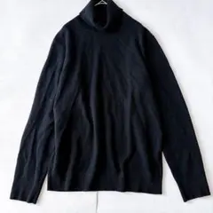 ユニクロ　カシミヤ100%　洗える　ニット　タートルネック　ブラック　Lサイズ