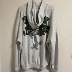 プリントグレーパーカー