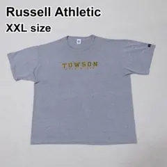 90s Russell カレッジロゴ Tシャツ XXL グレー シングルステッチのサムネイル