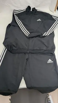 adidas ブラック ジャージ上下セット