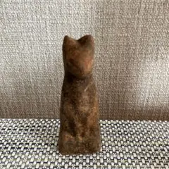 骨董 猫 真鍮製 縁起物 養蚕信仰 ネコ 鼠よけ 御守り 民衆仏 民芸