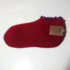 Tabio　レッド　レディースソックス　22.5~24.5cm　匿名配送