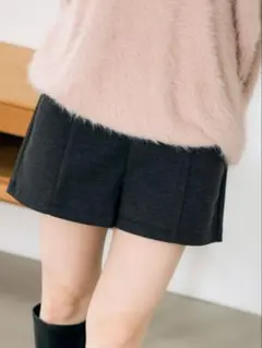 【値下げ】Heather ハイウエストウールライクタイトショートパンツ