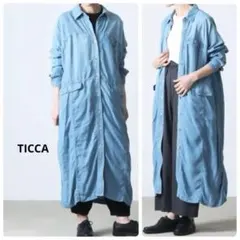 TICCA ティッカ 超ロングワンピース デニムシャツワンピース マキシ丈