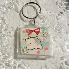 うしメンダコ参上! 動物メンダコ 原画キーホルダー ハンドメイド