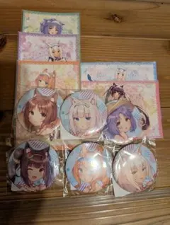 ネコぱらafterくじ バカンスイラスト缶バッジ ネコぱら 全8種セット】ネコぱらafterくじ D賞 バカンスイラスト缶バッジ