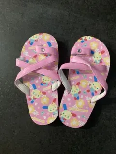 サンリオ ウサハナ キッズ サンダル 19cm ピンク　未使用のサムネイル