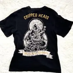 激レアXL】クロップドヘッズ サーマルTシャツ 如意輪観音 和柄 刺繍 黒のサムネイル