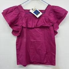 イヴ・サンローラン　フリルシャツ　ピンク　M た26