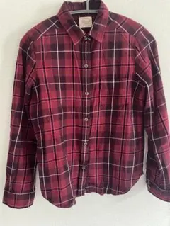 old UNIQLO　フランネルネルシャツ S 赤チェック