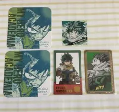 ヒロアカ　Wフォトカード　アートコースター　箔押しクリアカード　緑谷出久