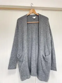 H&M コート　ロングジャケット　グレー オープンフロント カーディガン S